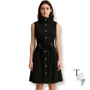 Picky Girl Sleeveless High Collar Gothcore Corset Dress in Black Size Medium